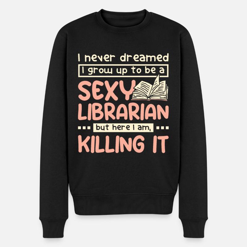Bibliothécaire sexy - Pull Premium bio Homme - noir
