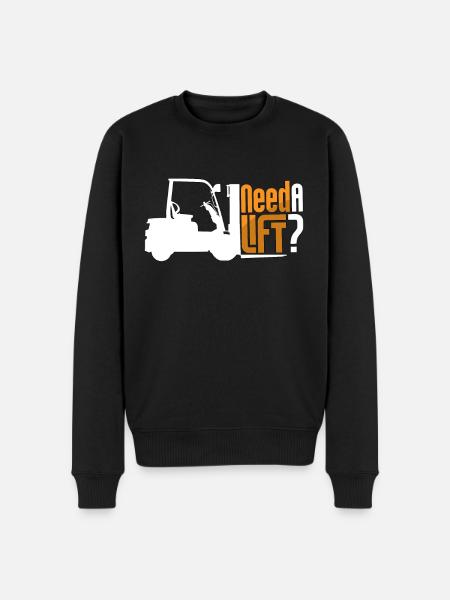 Forklift Driver Cool Gift - Men's Premium Organic Jumper - black