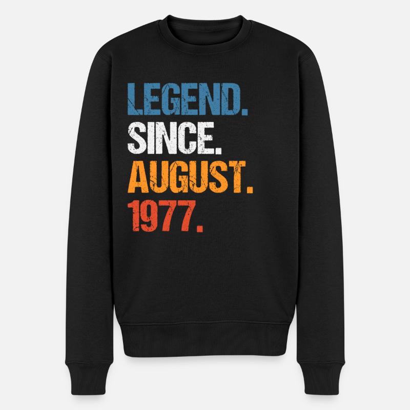 Légende depuis août 1977 Anniversaire - Pull Premium bio Homme - noir