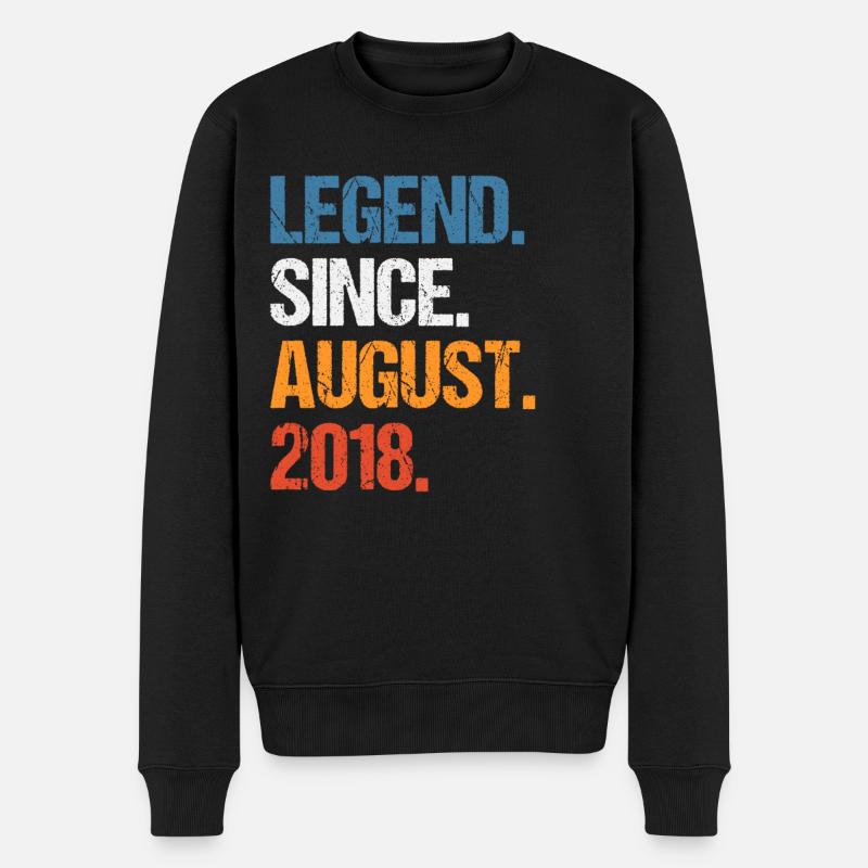 Légende depuis août 2018 Anniversaire - Pull Premium bio Homme - noir