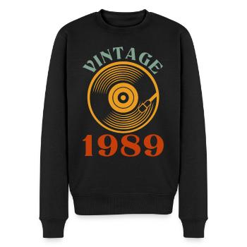 33 birthday born in 1989 - Men's Premium Organic Jumper - black - Front - Nico (187cm)