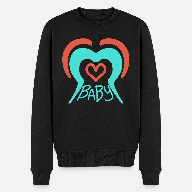Baby - Männer Premium Bio Pullover - Schwarz