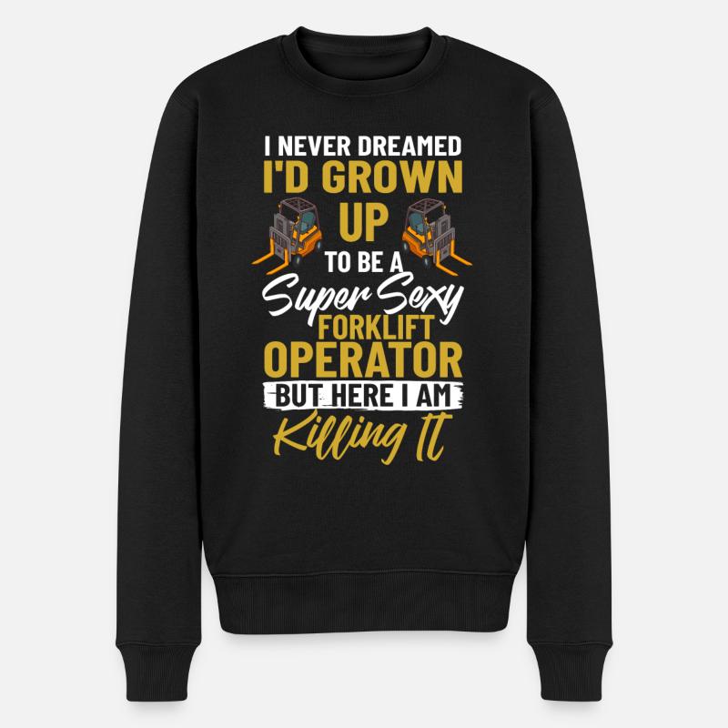 Conducteur de chariot élévateur Élévateur - Pull Premium bio Homme - noir