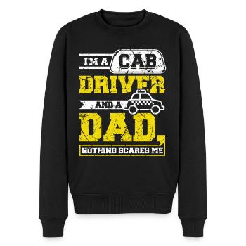 Cab driver and a dad - Men's Premium Organic Jumper - black - Front - Nico (187cm)