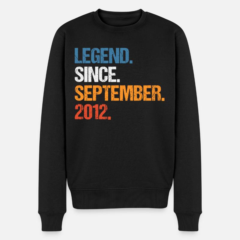 Légende depuis septembre 2012 Anniversaire - Pull Premium bio Homme - noir