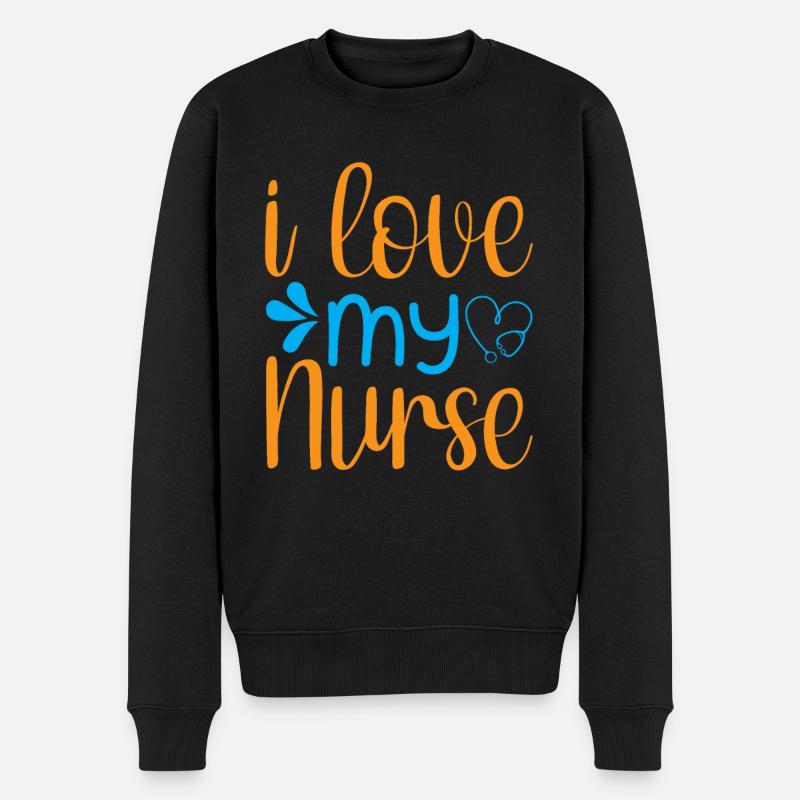 KRANKENSCHWESTER Pflegerin - Männer Premium Bio Pullover - Schwarz