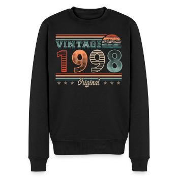 Millésime 1998 Année de naissance 1998 Anniversaire Hommes - Pull Premium bio Homme - noir - Devant - Nico (187cm)