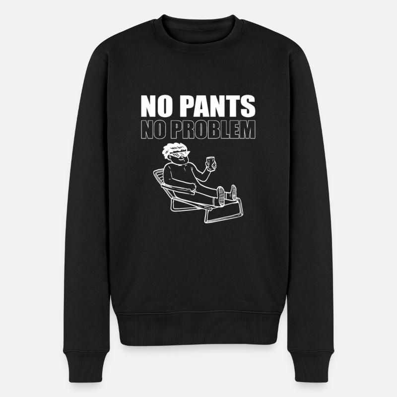 No Pants No Problem - Men's Premium Organic Jumper - black