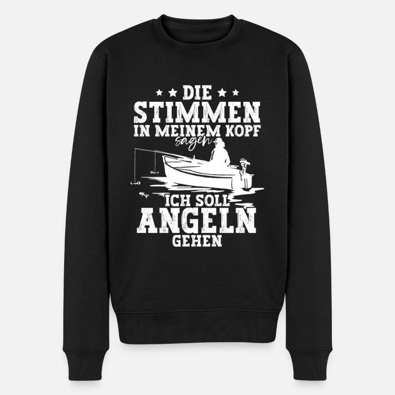 Angeln Angler - Männer Premium Bio Pullover - Schwarz