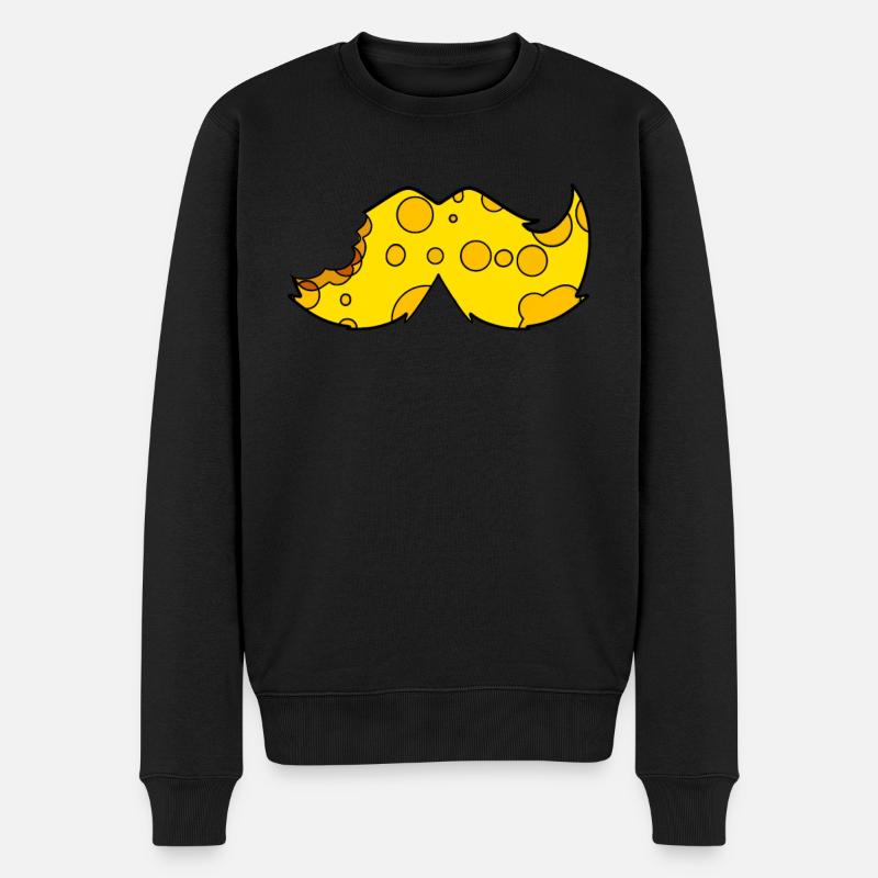 Barbe à moustache au fromage - Pull Premium bio Homme - noir
