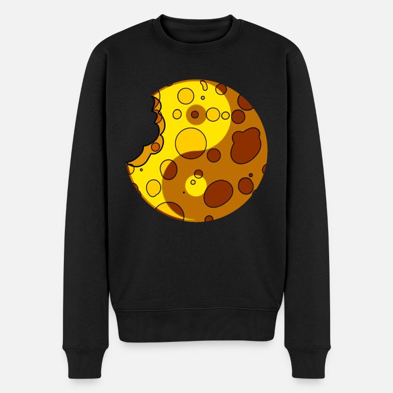 Käse Yin Yang - Männer Premium Bio Pullover - Schwarz