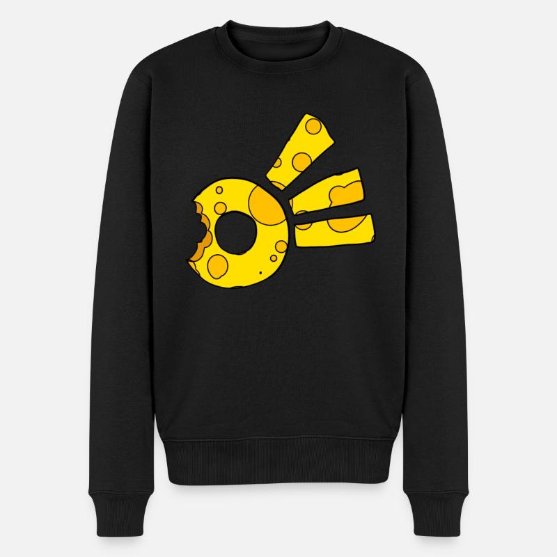 Käse Komet Symbol - Männer Premium Bio Pullover - Schwarz