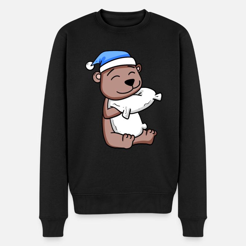 Bär Baby - Männer Premium Bio Pullover - Schwarz