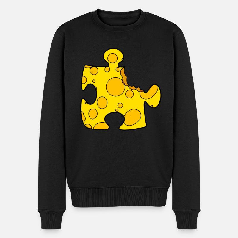 Puzzle de fromage - Pull Premium bio Homme - noir
