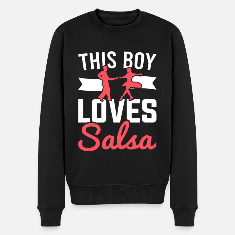 Danse latine Ce garçon aime la salsa - Pull Premium bio Homme - noir
