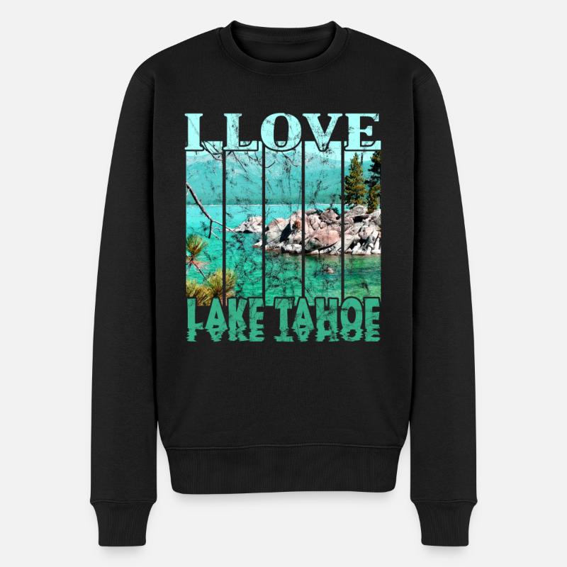 J’adore le lac Tahoe - Pull Premium bio Homme - noir
