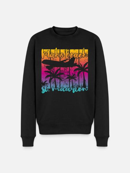 Maho Beach St. Maarten - Men's Premium Organic Jumper - black