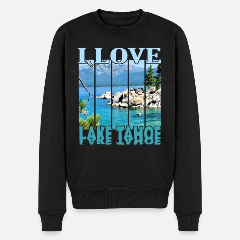 J’adore le lac Tahoe - Pull Premium bio Homme - noir