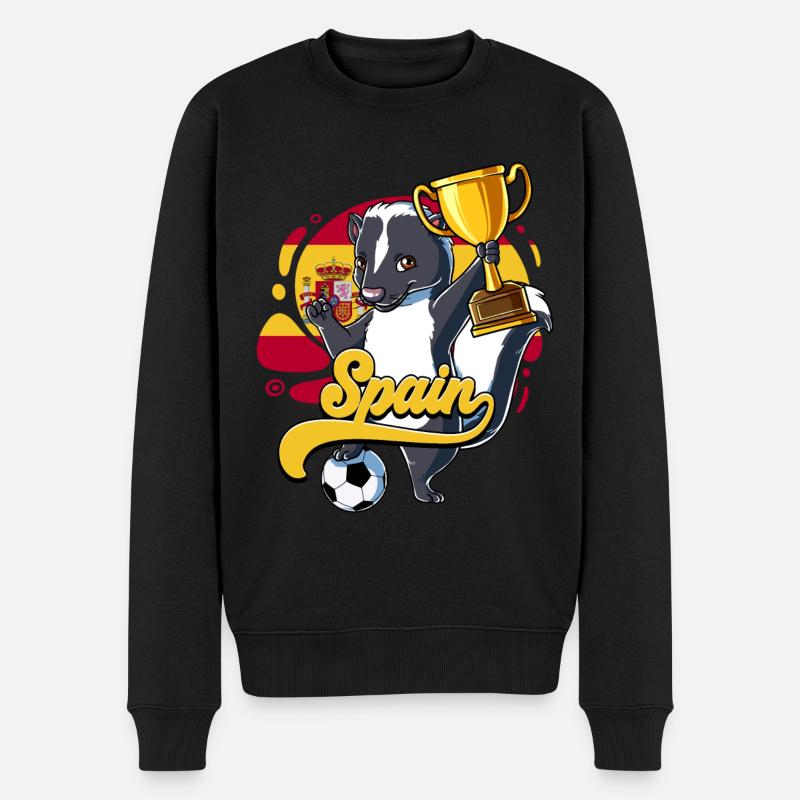 Spanien Fußball - Männer Premium Bio Pullover - Schwarz