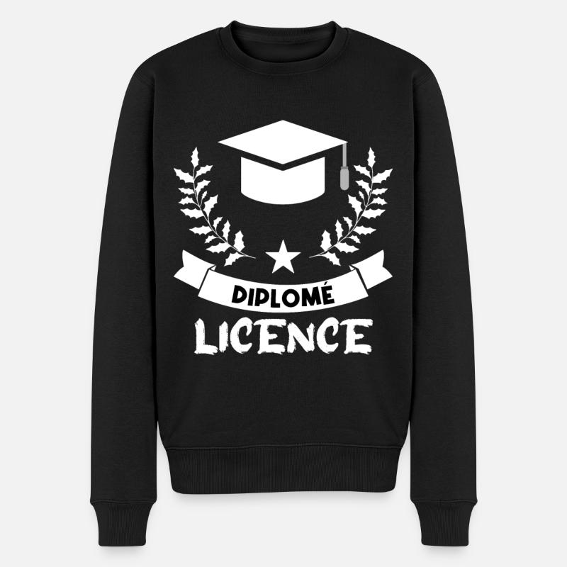 diplômé en licence. - Pull Premium bio Homme - noir