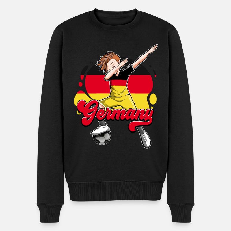 Deutschland Fußball - Männer Premium Bio Pullover - Schwarz