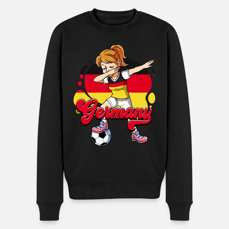 Deutschland Fußball - Männer Premium Bio Pullover - Schwarz