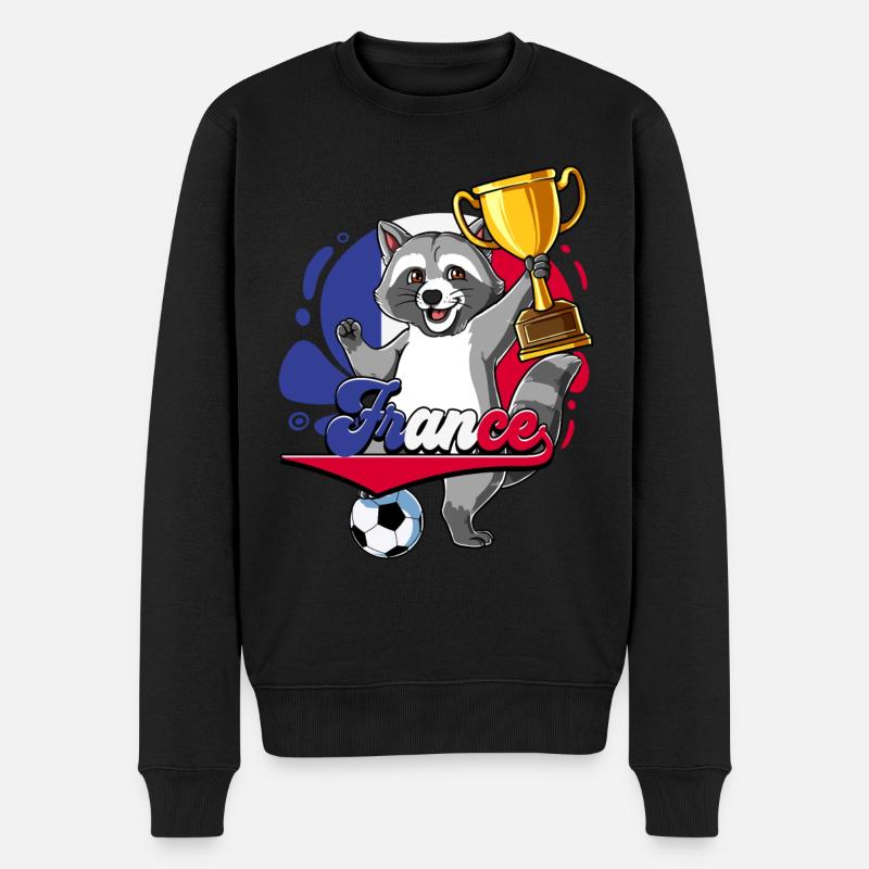Frankreich Fußball - Männer Premium Bio Pullover - Schwarz