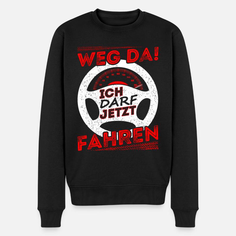 Führerschein Fahrschule Führerscheinprüfung Mann - Männer Premium Bio Pullover - Schwarz