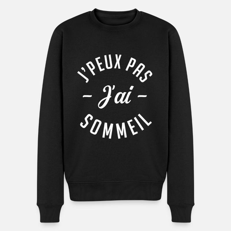 Je peux pas J'ai Sommeil. - Pull Premium bio Homme - noir