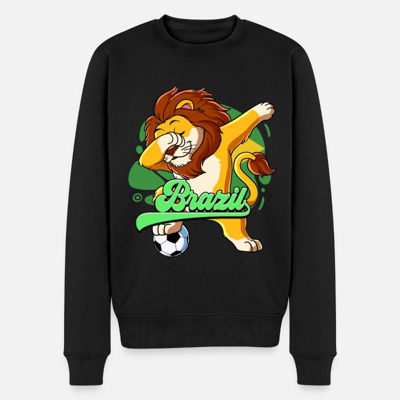 Brasilien Fußball - Männer Premium Bio Pullover - Schwarz