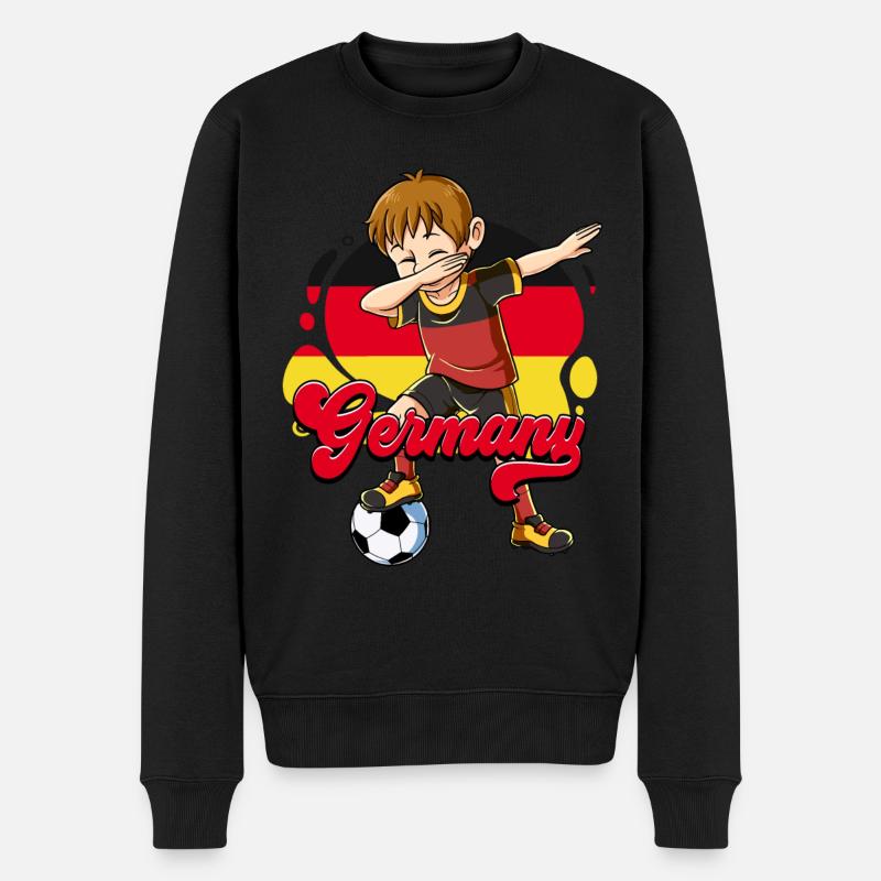 Deutschland Fußball - Männer Premium Bio Pullover - Schwarz