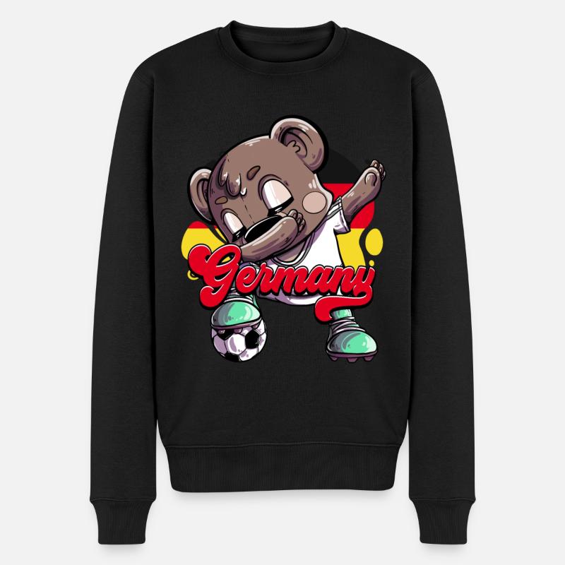 Deutschland Fußball - Männer Premium Bio Pullover - Schwarz