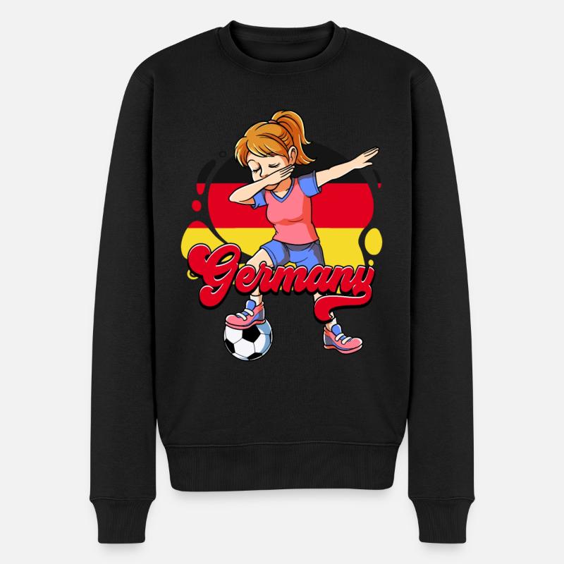 Deutschland Fußball - Männer Premium Bio Pullover - Schwarz
