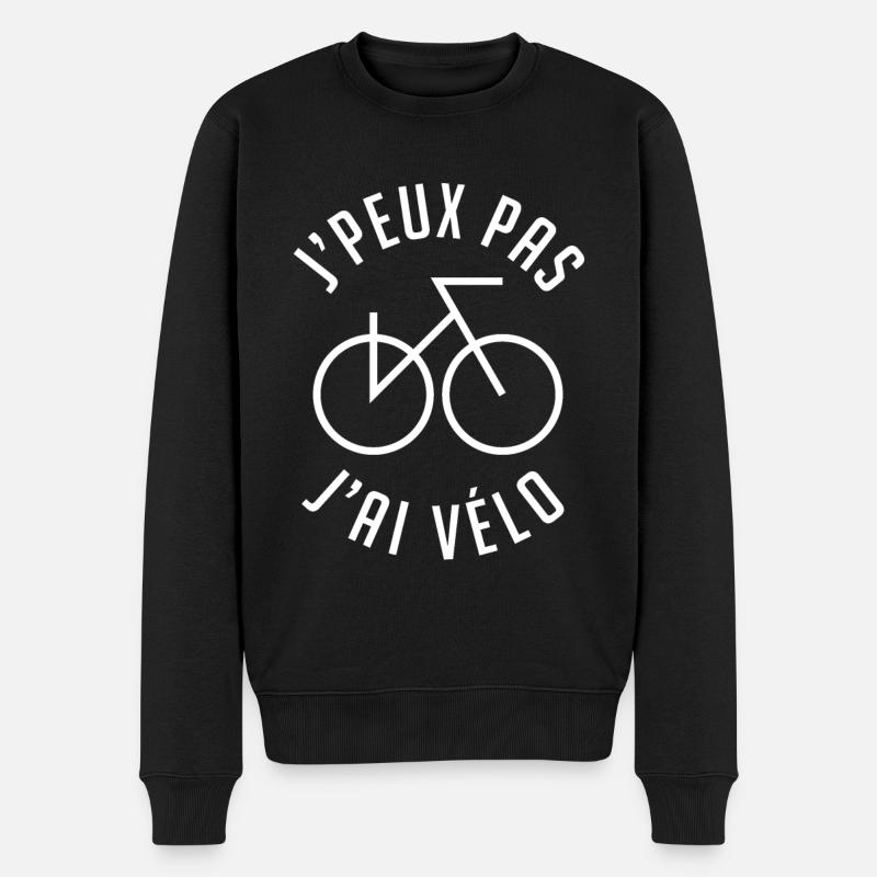 j'peux pas j'ai vélo - Pull Premium bio Homme - noir
