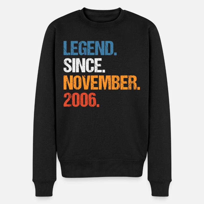 Légende depuis novembre 2006 Anniversaire - Pull Premium bio Homme - noir