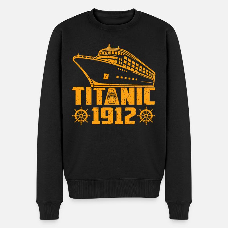 Titanic 1912 Navire de croisière - Pull Premium bio Homme - noir