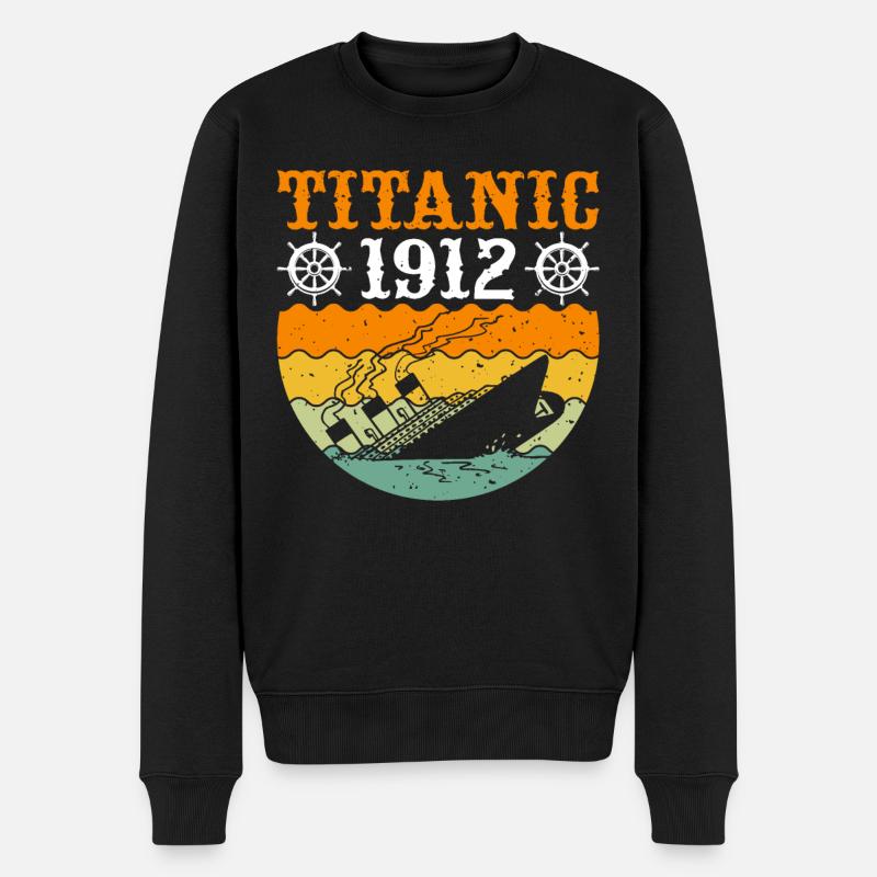 Titanic 1912 Navire de croisière - Pull Premium bio Homme - noir