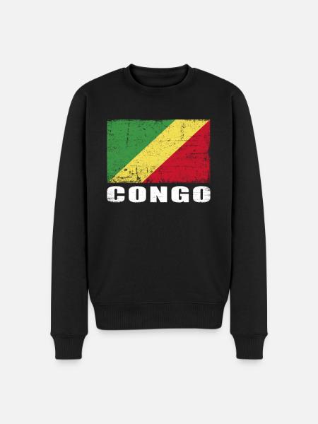 Congo Flag Grunge Congo Flag - Men's Premium Organic Jumper - black