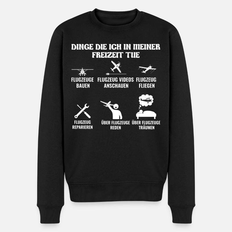Modellbau Modellfliegen - Männer Premium Bio Pullover - Schwarz