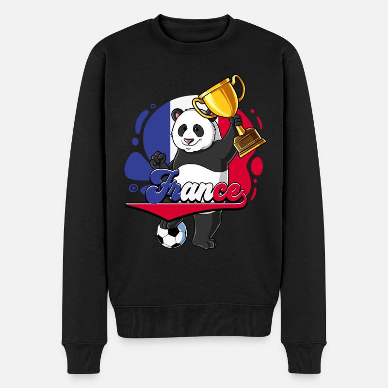 Frankreich Fußball - Männer Premium Bio Pullover - Schwarz