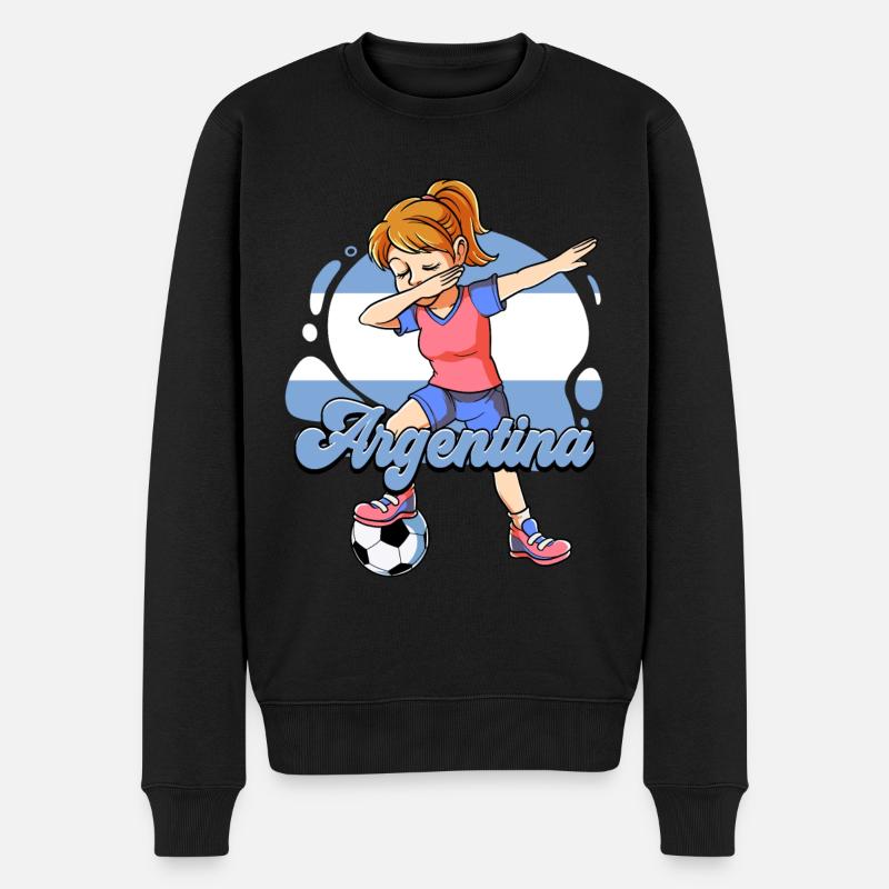 Argentinien Fußball - Männer Premium Bio Pullover - Schwarz
