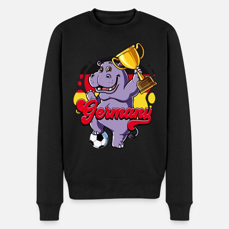 Deutschland Fußball - Männer Premium Bio Pullover - Schwarz