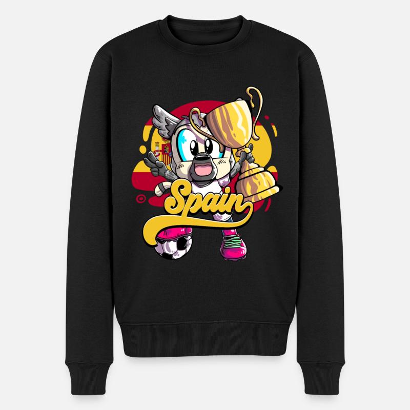 Spanien Fußball - Männer Premium Bio Pullover - Schwarz