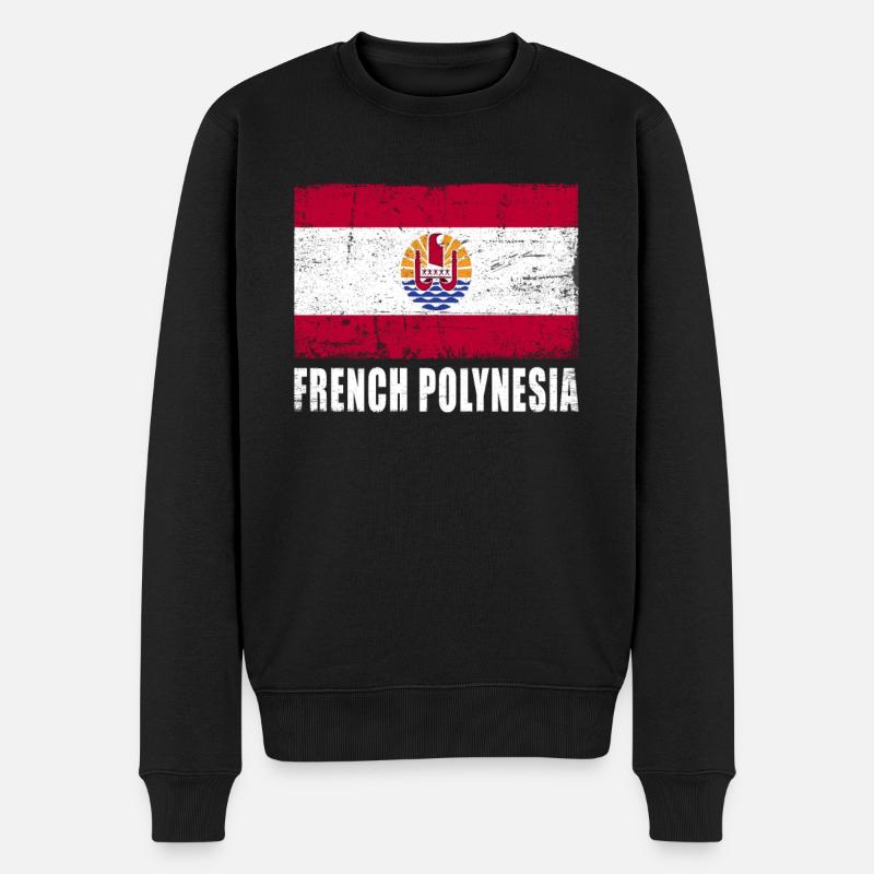 drapeau de la Polynésie Français - Pull Premium bio Homme - noir