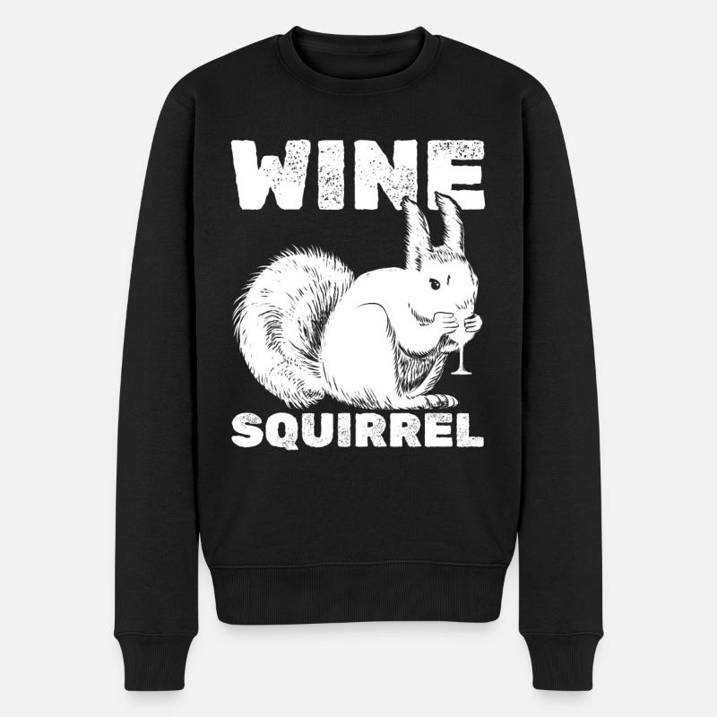 Squirrel Wine Squirrel - Men's Premium Organic Jumper - black