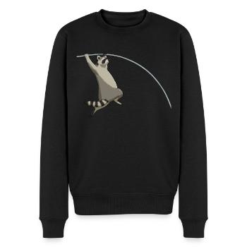 Saut à la perche Raccoon Saut à la perche - Pull Premium bio Homme - noir - Devant - Nico (187cm)