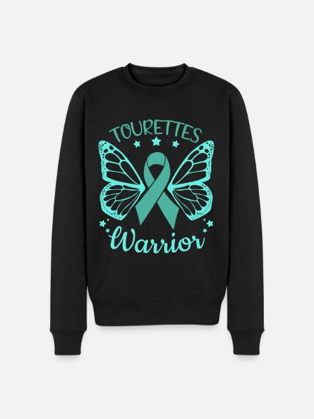 Tourettes Warrior Tourette Syndrome - Men's Premium Organic Jumper - black