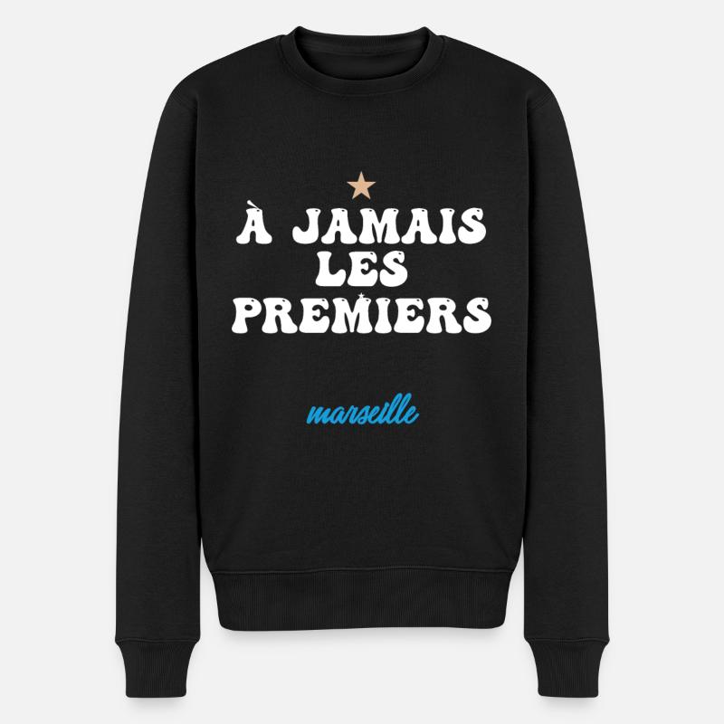 À JAMAIS LES PREMIERS (bleu) - Pull Premium bio Homme - noir
