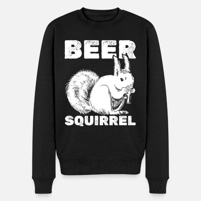 Squirrel, funny squirrel lover, - Men's Premium Organic Jumper - black