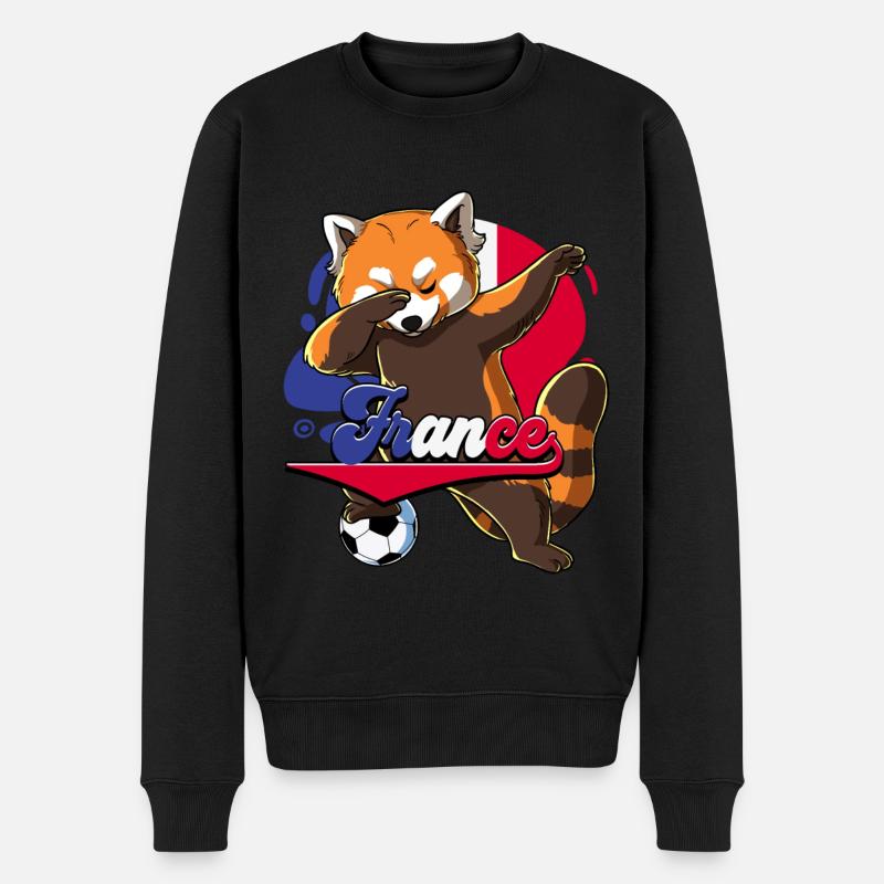 Frankreich Fußball - Männer Premium Bio Pullover - Schwarz